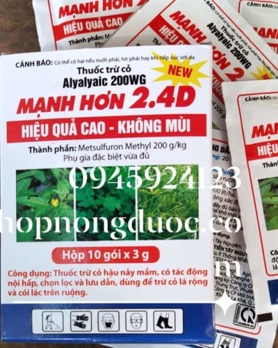 Thuốc trừ cỏ Alyaic 200wg thay thế 2,4 D không mùi