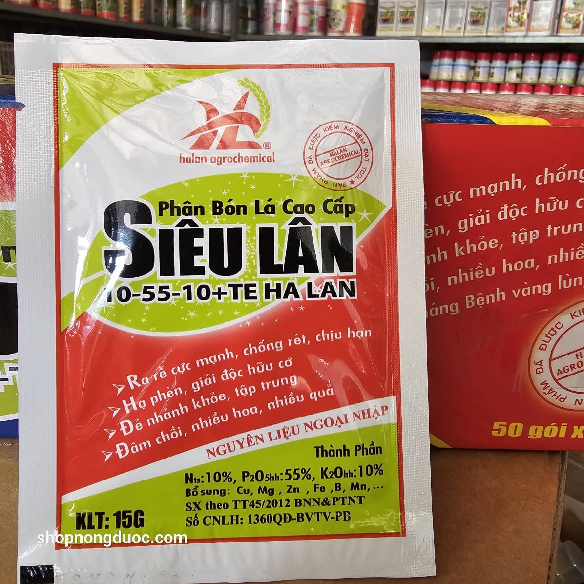 Siêu lân phân bón lá cao cấp 10-55-10+te Hà Lan