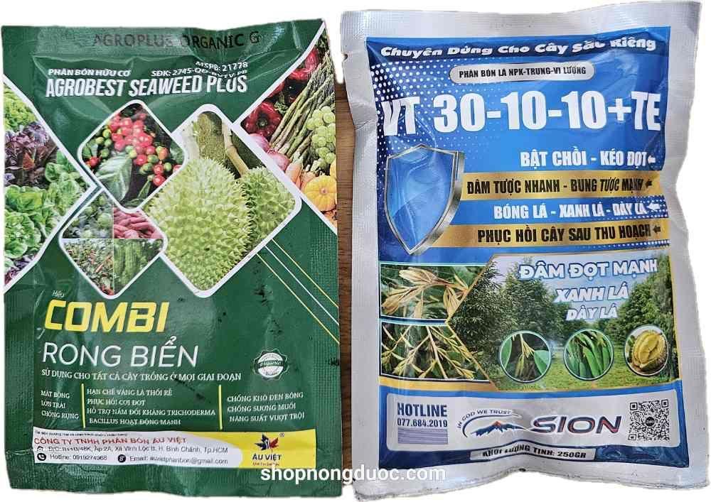 phân bón hữu cơ NPK trung vi lượng combi rong biển 30 10 10 TE