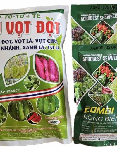 phân hữu cơ combi rong biển siêu vọt đọt 30-10-10+TE