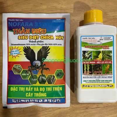 thuốc trừ sâu sạch bỏng sâu rầy 666 và gói thần điêu