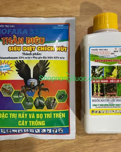 thuốc trừ sâu sạch bỏng sâu rầy 666 và gói thần điêu